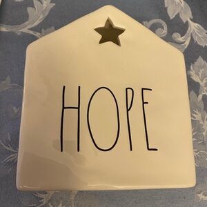 Rae Dunn HOPE Ceramic House White Star NEW